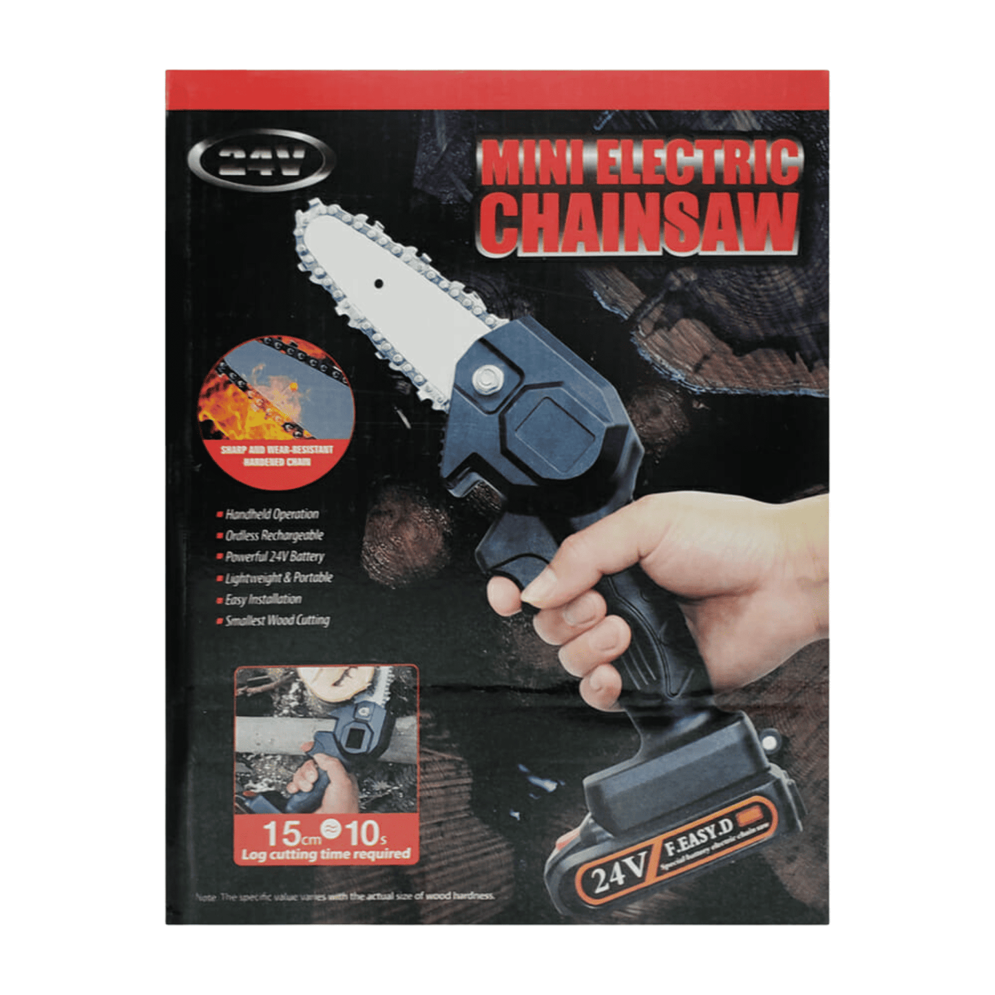 Mini Motosierra de Mano PowerSaw 24V® | Inalámbrica Recargable