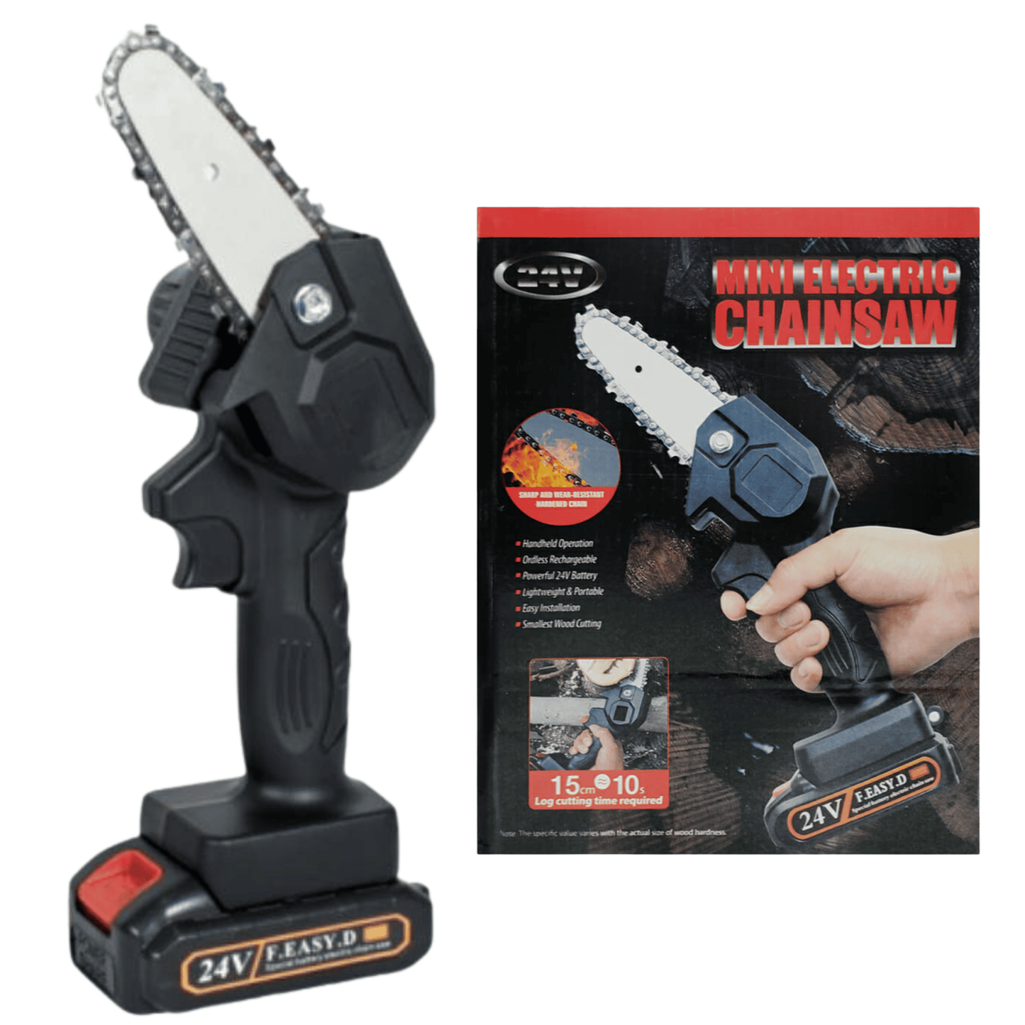 Mini Motosierra de Mano PowerSaw 24V® | Inalámbrica Recargable