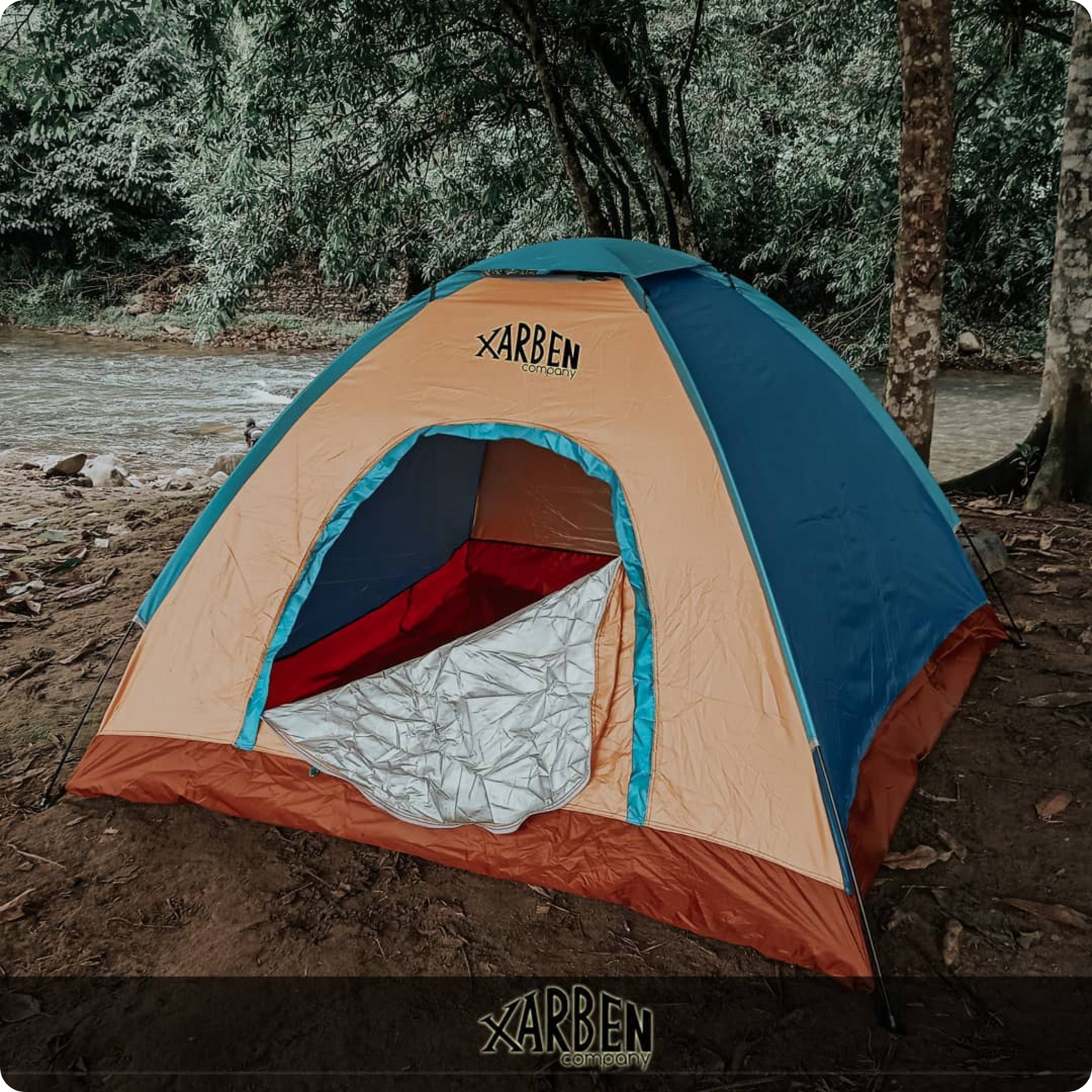 Carpa de Camping 4 personas - Bicolor de Baja Montaña 🏕️ - XARBENcompany