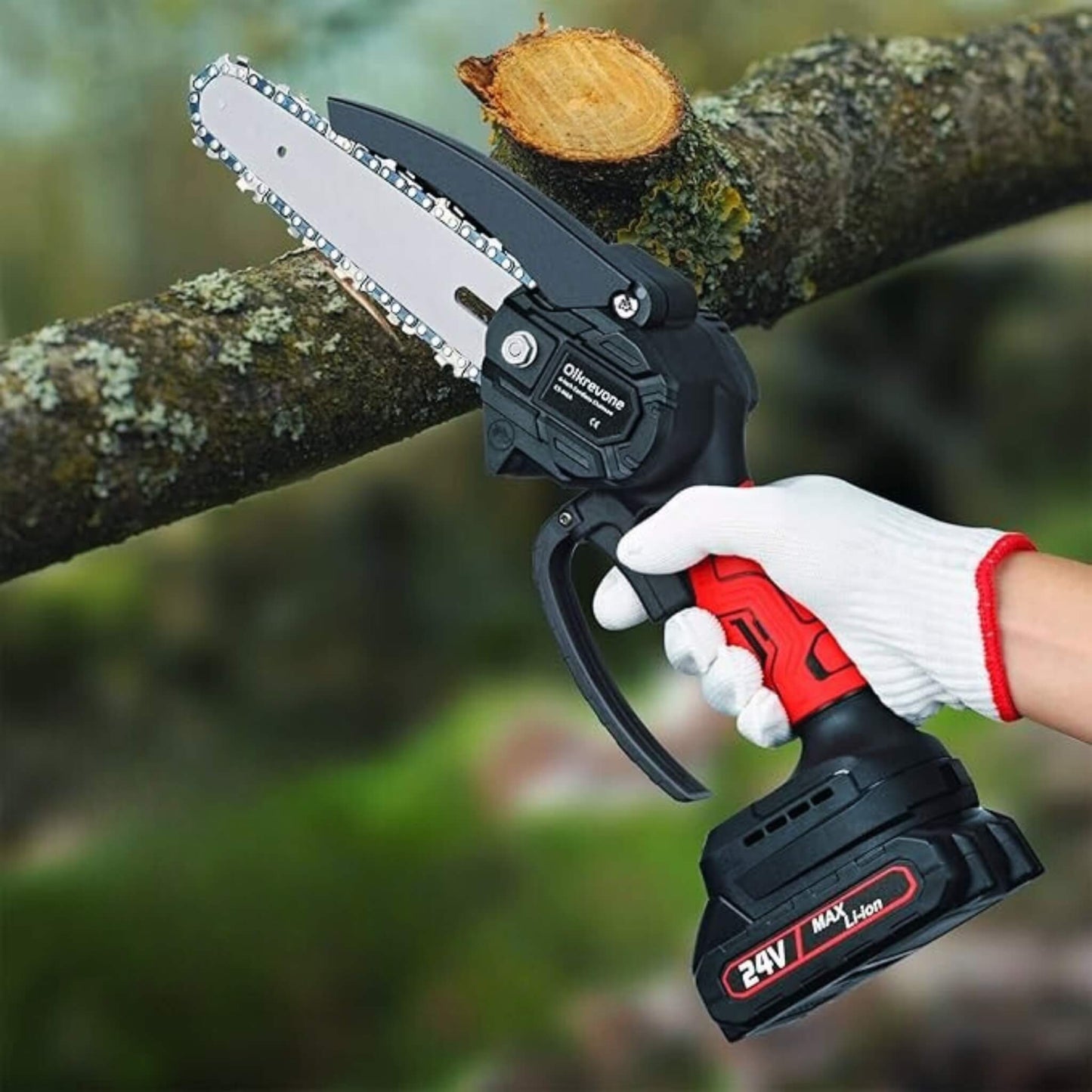Mini Motosierra de Mano PowerSaw 24V® | Inalámbrica Recargable